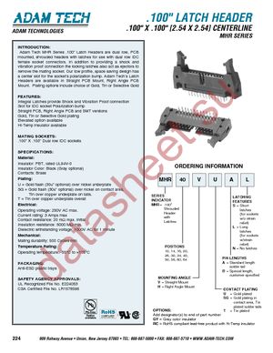 MHR-10-VUAS datasheet  